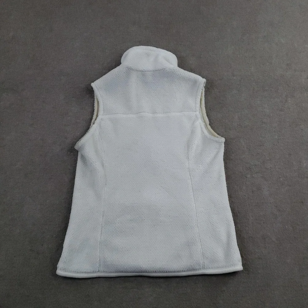 Patagonia Vest Womens Medium White Fleece Polartec Full Zip Pockets